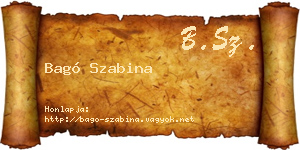 Bagó Szabina névjegykártya