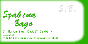 szabina bago business card